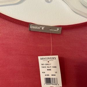 Long pink thin cardigan